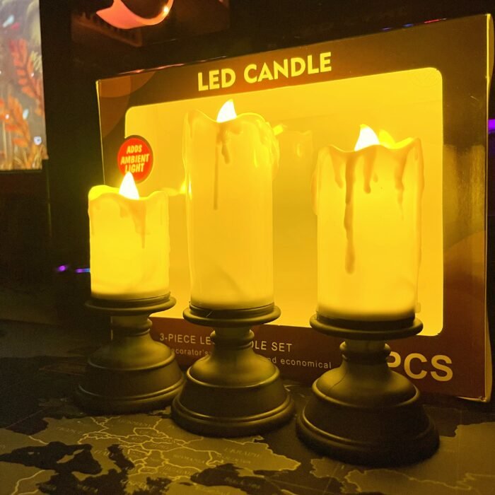 Smokeless LED Candle Light - (3 Pcs Set) - Image 3