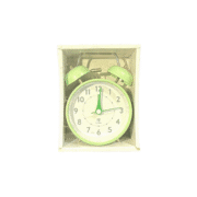 Premium Metal Double Bell Alarm Clock – Light Green Color - Image 4